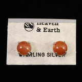 H&E社 サチャロカ ローズアゼツライト(AZOZEO)  8mmラウンド　ピアス 証明書付　 (ID:96524)