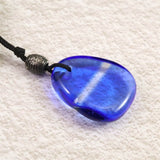 H&E社 シベリアンブルークォーツ　タンブル コード ペンダント 7.3g (ID:96685)