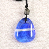 H&E社 シベリアンブルークォーツ　タンブル コード ペンダント 7.3g (ID:96685)