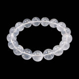 北海道 富良野産 水晶 12mm玉 ブレスレット 42.3g *希少* (ID:96903)