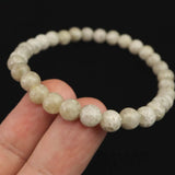 宮崎県産 二ニギ水晶　 6mm玉ブレスレット 証明書付 9.9g (ID:96966)