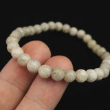 宮崎県産 二ニギ水晶　 6mm玉ブレスレット 証明書付 9.9g (ID:96966)