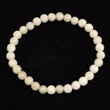 宮崎県産 二ニギ水晶　 6mm玉ブレスレット 証明書付 9.9g (ID:96966)