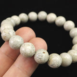 姫川薬石 トルマリン入り 10mm玉ブレスレット　証明書付　27.5ｇ (ID:97175)