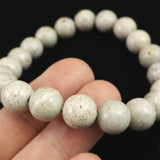 姫川薬石 トルマリン入り 10mm玉ブレスレット　証明書付　27.5ｇ (ID:97175)