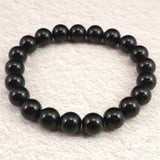 隠岐の島 黒曜石 10mm玉ブレスレット ディレクトリーカード付 26.2g (ID:97418)