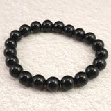 隠岐の島 黒曜石 10mm玉ブレスレット ディレクトリーカード付 26.2g (ID:97418)