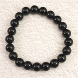 隠岐の島 黒曜石 10mm玉ブレスレット ディレクトリーカード付 26.2g (ID:97418)