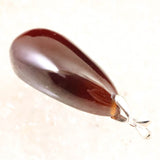 オレンジガーネット 43mmドロップ型 ペンダント21.8g (ID:97425)