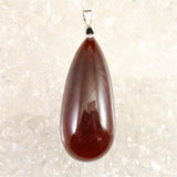 オレンジガーネット 43mmドロップ型 ペンダント21.8g (ID:97425)