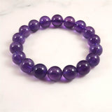 ウルグアイ産 アメジスト AAA 11.5m玉ブレスレット 40.0g (ID:97528)