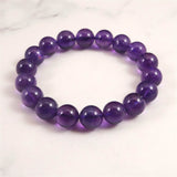 ウルグアイ産 アメジスト AAA 11.5m玉ブレスレット 40.0g (ID:97528)
