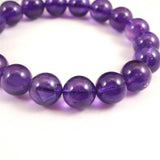 ウルグアイ産 アメジスト AAA 11.5m玉ブレスレット 40.0g (ID:97528)
