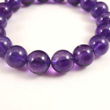 ウルグアイ産 アメジスト AAA 11.5m玉ブレスレット 40.0g (ID:97528)