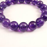ウルグアイ産 アメジスト AAA 11.5m玉ブレスレット 40.0g (ID:97528)