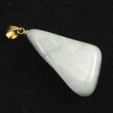 糸魚川翡翠   薄緑色　31mmフリーフォーム ペンダントトップ  12.3g (ID:97535)