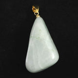 糸魚川翡翠   薄緑色　31mmフリーフォーム ペンダントトップ  12.3g (ID:97535)