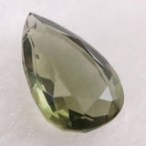 モルダバイト AAA 9.8mmペアシェイプ ファセットカット ルース ディレクトリカード付 1.37ct (ID:97582)