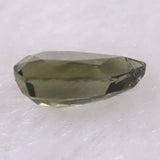 モルダバイト AAA 9.8mmペアシェイプ ファセットカット ルース ディレクトリカード付 1.37ct (ID:97582)