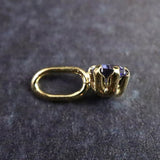 ベニトアイト 2.5mmラウンドカット ペンダント 18KYG 0.08ct (ID:97683)