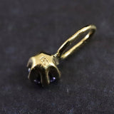 ベニトアイト 2.5mmラウンドカット ペンダント 18KYG 0.08ct (ID:97683)