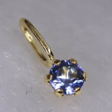 ベニトアイト 2.5mmラウンドカット ペンダント 18KYG 0.08ct (ID:97683)