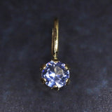 ベニトアイト 2.5mmラウンドカット ペンダント 18KYG 0.08ct (ID:97683)
