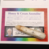 H&E社 ハニー&クリームアゼツライト (AZOZEO)  60mmワンド 証明書付 15.1g (ID:97809)