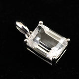 ロシア産 フェナカイト 8.3mm エメラルド カット ペンダントトップ 証明書付 3.75ct (ID:97843)
