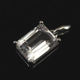 ロシア産 フェナカイト 8.3mm エメラルド カット ペンダントトップ 証明書付 3.75ct (ID:97843)