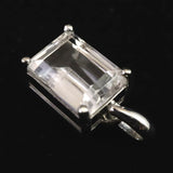ロシア産 フェナカイト 8.3mm エメラルド カット ペンダントトップ 証明書付 3.75ct (ID:97843)