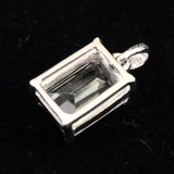 ロシア産 フェナカイト 8.3mm エメラルド カット ペンダントトップ 証明書付 3.75ct (ID:97843)