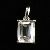 ロシア産 フェナカイト 8.3mm エメラルド カット ペンダントトップ 証明書付 3.75ct (ID:97843)