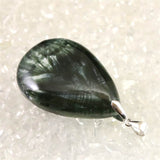 セラフィナイト クリノクロア　38mmドロップ ペンダントトップ 12.5g (ID:98044)