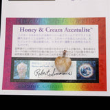 H&E社 ハニー&クリームアゼツライト (AZOZEO)  15mmハートペンダントトップ 証明書付 2.3g (ID:98116)