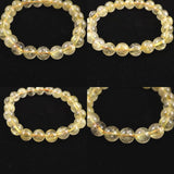 ゴールドルチルクォーツ 3A 8.5mm玉ブレスレット 22.2g (ID:98117)