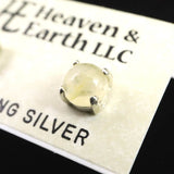 H&E社 ヒマラヤゴールドアゼツライト（AZOZEO) 6mmラウンド ピアス 証明書付 (ID:98155)