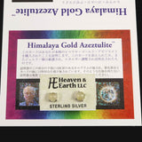 H&E社 ヒマラヤゴールドアゼツライト（AZOZEO) 6mmラウンド ピアス 証明書付 (ID:98155)