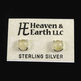 H&E社 ヒマラヤゴールドアゼツライト（AZOZEO) 6mmラウンド ピアス 証明書付 (ID:98155)