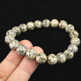 京都府産　鞍馬石 10mm玉ブレスレット　証明書付 28.3ｇ (ID:98178)