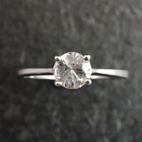 ブラジル産 フェナカイト 5mmラウンドカット リング 鑑別書付 13号 (ID:98321)