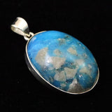 ペルシアンターコイズ 31mmオーバル ペンダントトップ 18KGP 14.7g (ID:98370)