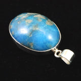 ペルシアンターコイズ 31mmオーバル ペンダントトップ 18KGP 14.7g (ID:98370)