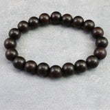 小葉紫檀 ウッドビーズ  10.5mm玉ブレスレット 証明書付 15.1g (ID:98404)