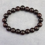 小葉紫檀 ウッドビーズ  10.5mm玉ブレスレット 証明書付 15.1g (ID:98404)