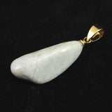 糸魚川翡翠   薄青色　24mmフリーフォーム ペンダントトップ  3.0g (ID:98573)