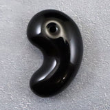 隠岐の島 黒曜石 30mm勾玉 ディレクトリカード付 7.7g (ID:98802)