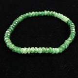 ツァボライトガーネット  4A  4.5mmボタンカット グラデーション ブレスレット 8.1ｇ  (ID:98827)