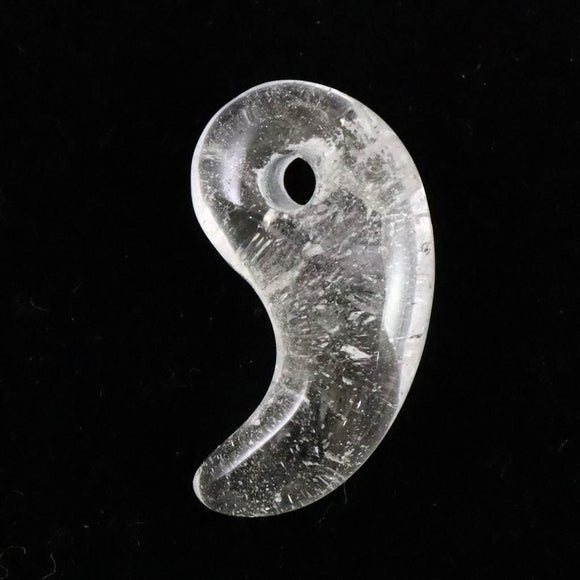 チベット カイラス産 ヒマラヤ 水晶 勾玉 4.26g (ID:98963)