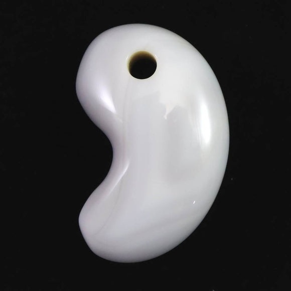 北海道 花石メノウ 瑪瑙 34mm勾玉 ディレクトリカード付 13.0g (ID:98997)